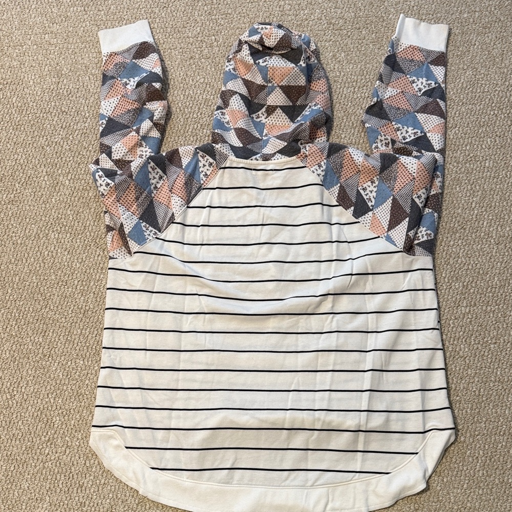 Maurices Multicolor Patchwork Hoodie - image 6